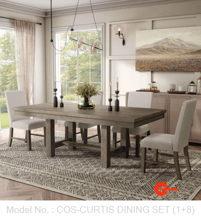 COS-CURTIS DINING SET (1+8)